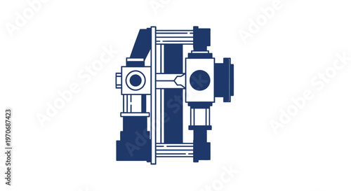 Detailed illustration of a complex industrial machine in operation.