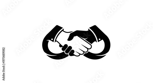 Handshake symbol for business partnership agreement.