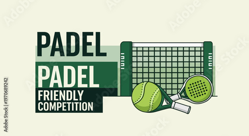 Padel Padel Friendly Competition Sport Illustration