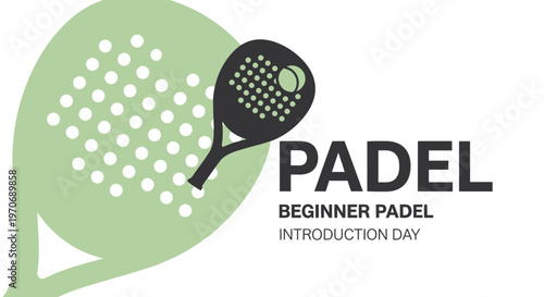 Padel Sport Graphic For Beginner Introduction Day Event Promotion