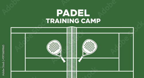 Padel Training Camp Icon Sport Illustration