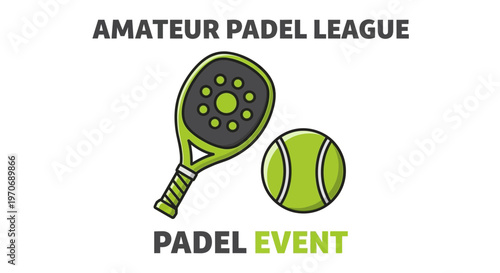 Padel Sport Equipment Logo For Amateur Leagues And Events
