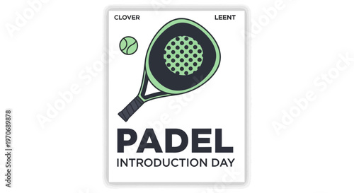 Padel Sport Introduction Day Graphic Design Minimalist Style