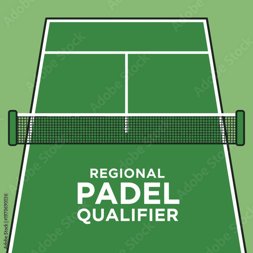 Padel Tennis Court Qualifier Event Graphic Design Illustration