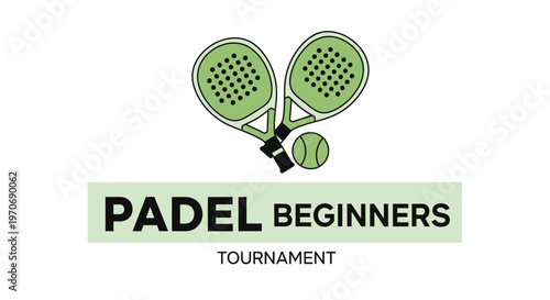 Padel Tennis Equipment And Text For Beginners Tournament