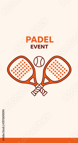 Padel Tennis Event Graphic For Sports Promotion And Competitions