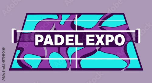 Padle Expo Graphic Illustration Featuring Bold Colors and a Unique Artistic Design