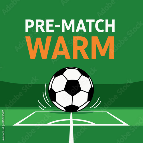 Pre Match Warm Up Soccer Ball Graphic Illustration