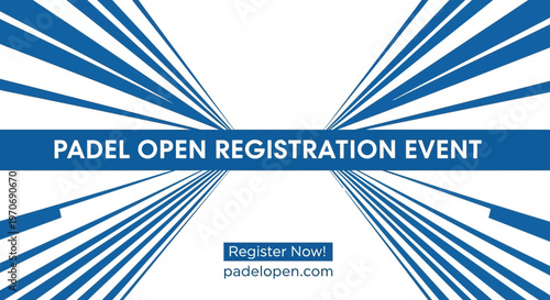 Padel Tournament Registration Banner: Dynamic Graphic for Sport Enthusiasts Promotion