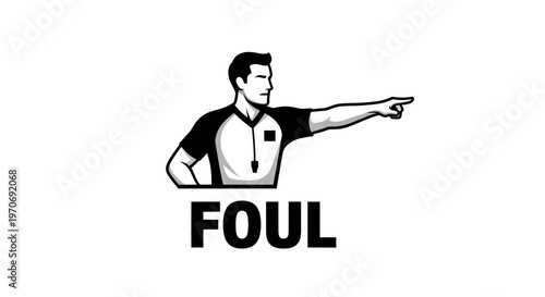 Referee Signals Foul During Sporting Event, Demonstrating Violation And Penalty Clearly