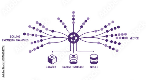 Decentralized Network Architecture with Data Storage and Nodes.