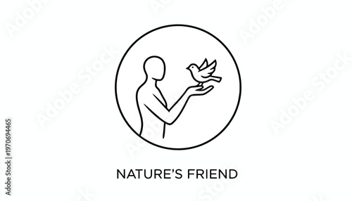Person holding a bird, symbolizing nature's friend, connection, and harmony