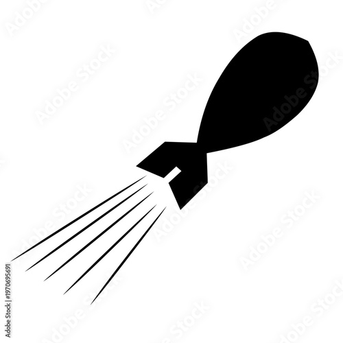 Flying Missile Silhouette