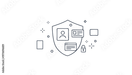 Digital Identity Protection Shield with User Profile and Documents.