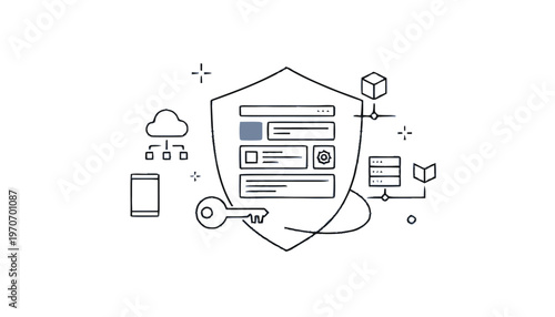 Digital Security Shield - Protecting Data and Information Online.