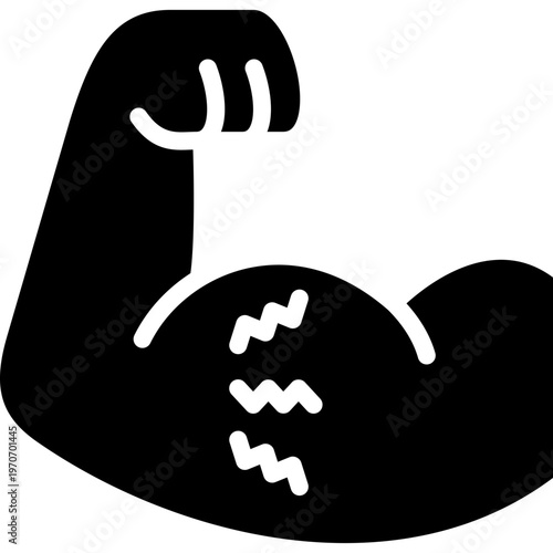 muscle pain icon illustration design with glyph