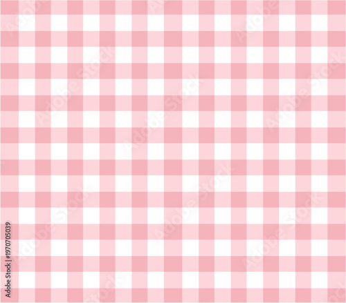 Gingham pattern background with pink checked plaid design