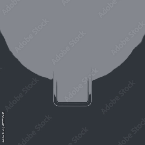 Simple, clean, and modern disconnected plug icon, isolated on a neutral gray background, perfect for technology and electronic themes
