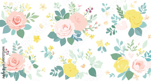 Seamless Vintage Pastel Floral Pattern