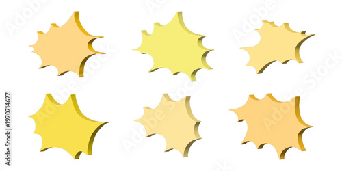 3d speech bubble Blank empty message box Textbox frame for banners, price tags, stickers, design