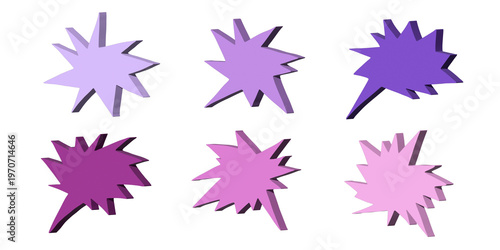 3d speech bubble Blank empty message box Textbox frame for banners, price tags, stickers, design