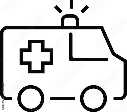 Vector Illustration of Medical Emergency Response Vehicle