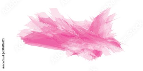 Abstract Pink Watercolor Brush Strokes on White Background.