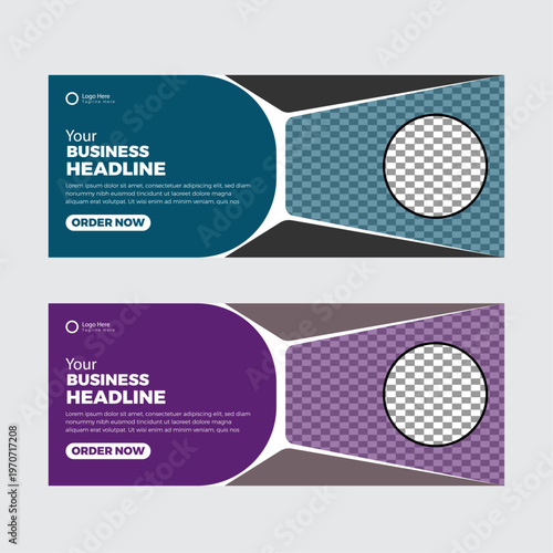 Modern professional business banner or card template vector
