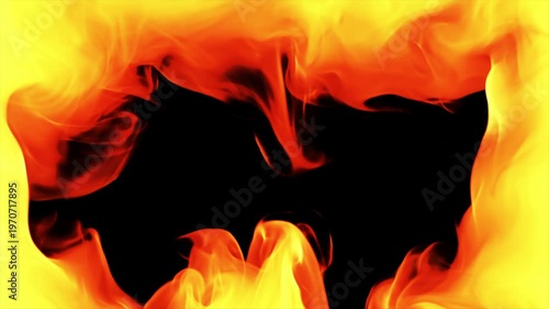 Fire frame element flame border visual effect