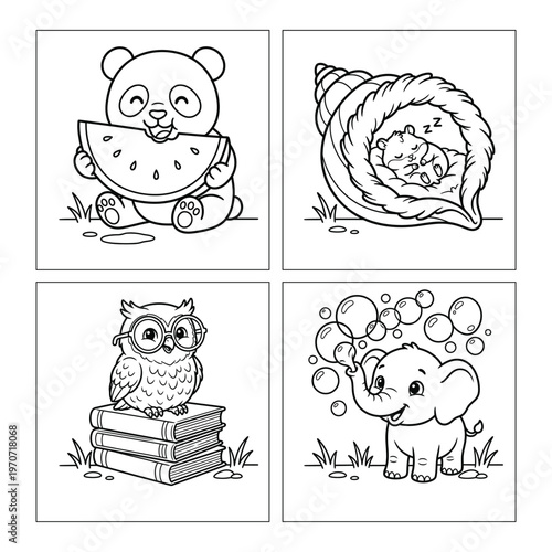 Kids magical world of tales premium coloring pages.