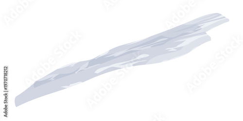 Abstract translucent light blue and white wavy brush stroke.