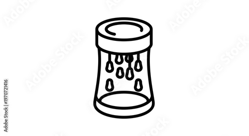 Salt Shaker Icon, Seasoning Container, Kitchen Utensil, Food Ingredient, Simple Vector Art