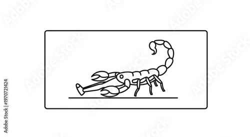 Scorpion Character with Legs, Cartoon Style