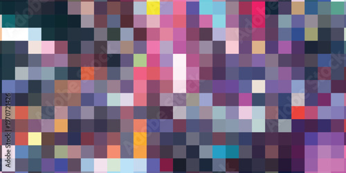 Abstract Pixelated Geometric Pattern with Vibrant Colors.