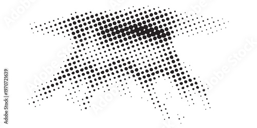 Abstract Halftone Pattern with Distorted Shape and Texture.