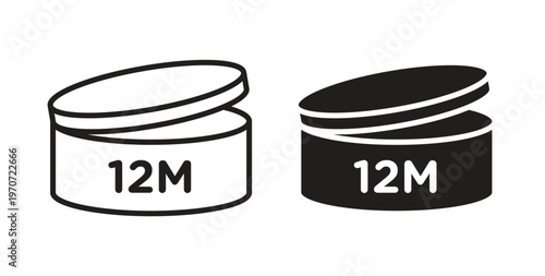 Bild auf Leinwand 12M icon design line and solid vector pack on white background