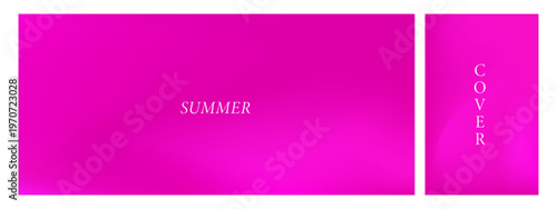 Trendy fuchsia pink ombre background. Smooth gradient social media template. Vector illustration.