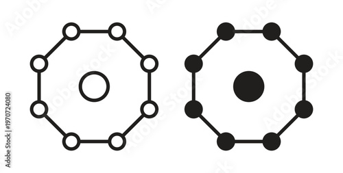 Antioxidant icon design line and solid vector pack on white background