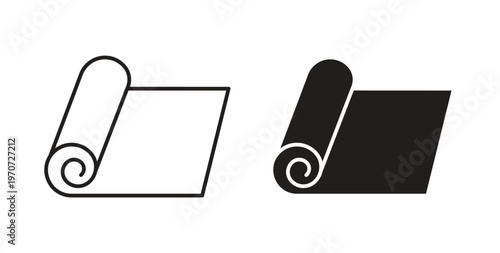 Construction film roll icon design line and solid vector pack on white background