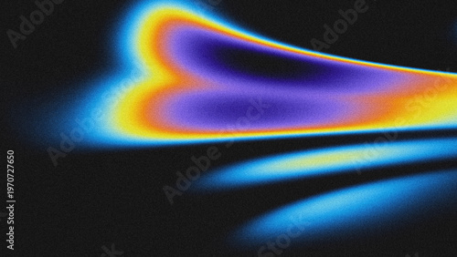 Bild auf Leinwand Colorful abstract gradient pattern with butterfly‑like symmetry, vivid light diffraction effect, ideal for backgrounds, science, and creative design