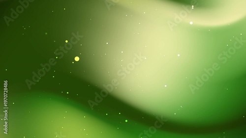 Fresh abstract green gradient background with glowing particles and soft light. Ideal for nature, eco-friendly themes, sustainability, and modern digital design.