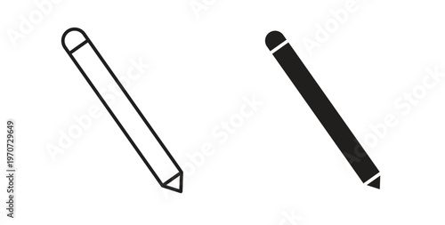 Eyeliner icon design line and solid vector pack on white background