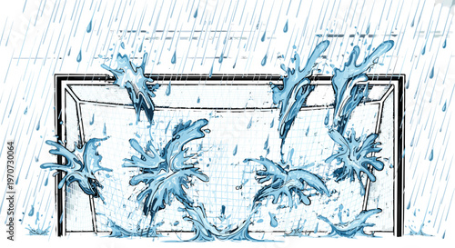 Whisking batter with water splashes and rain effects abstract kitchen preparation