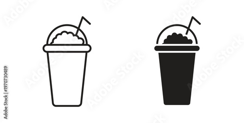 Frappe icon design line and solid vector pack on white background