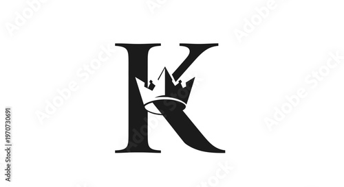A stylized letter K with crown.