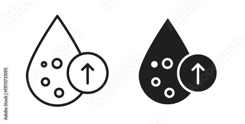 High cholesterol icon design line and solid vector pack on white background