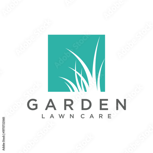 Stylized Green Grass Logo Design Template