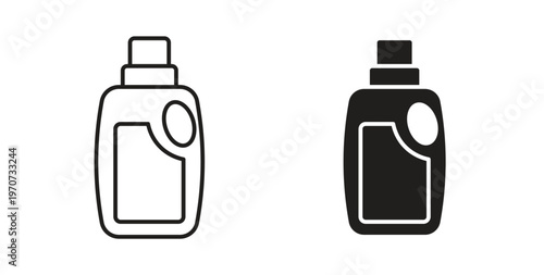 liquid detergent icon design line and solid vector pack on white background