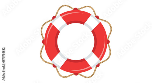 Life Preserver Ring Icon for Safety, Rescue, and Emergency Graphics