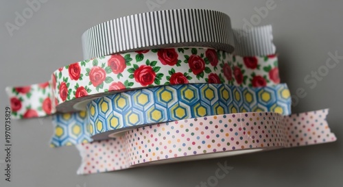 A Pixelated View of Colorful Ribbons with Various Patterns